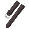 Genuine Leather Watch-Quick Release Watch Strap-Silver Pin Buckle-Brown