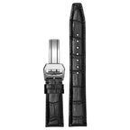 Genuine Leather Watch Band-Silver Deployment Buckle for IWC Portugieser Chronograph