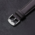 Genuine Leather Watch-Quick Release Watch Strap-Silver Pin Buckle-Brown